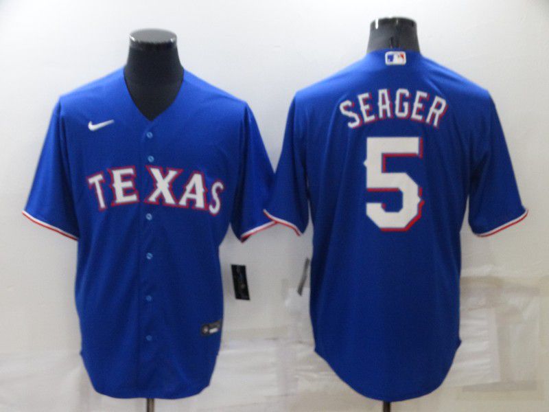 Men Texas Rangers #5 Seager Blue Game Nike 2022 MLB Jersey->atlanta braves->MLB Jersey